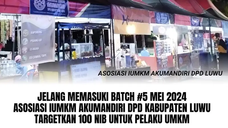 Asosiasi IUMKM Akumandiri Luwu Targetkan 100 NIB Bagi Pelaku UMKM